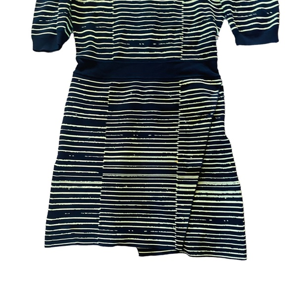 A.L.C. Culver Stripe Knit Dress Black and Green Size Medium - Picture 8 of 11